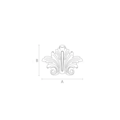 Decorative acanthus leaf center appliques from wood