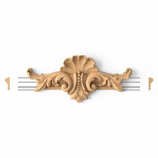 BEADED WOODEN CENTER ONLAY FOR MOULDING SHELL