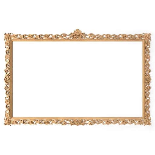 WOOD ORNATE FRAME WITH ACANTHUS LEAVES AND SCROLLS BAROQUE STYLE