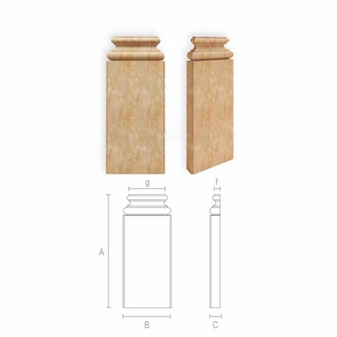 CLASSICAL STYLE WOODEN PILASTER BASE FOR INTERIOR