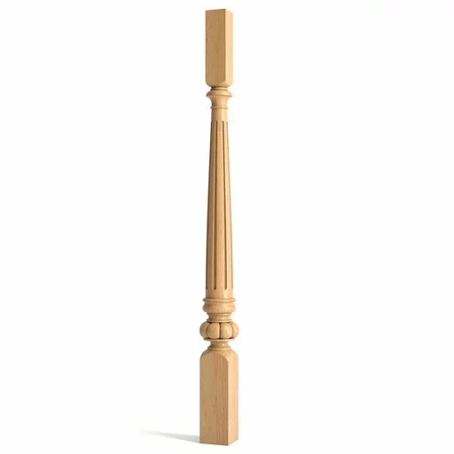 VINTAGE GROOVED CARVED STAIRCASE BALUSTER