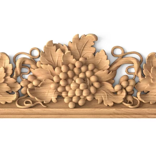 WOOD ORNATE FRAME DECORATING WITH GRAPEVINE BAROQUE STYLE