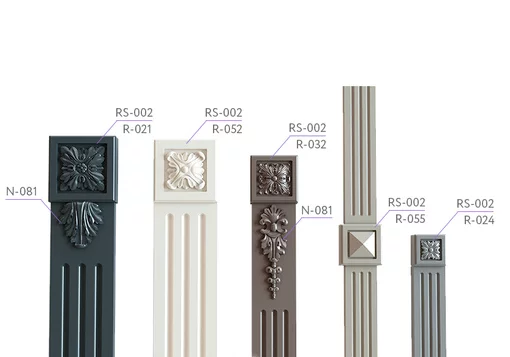 LACONIC CARVED ROSETTE FOR SQUARE ELEMENTS
