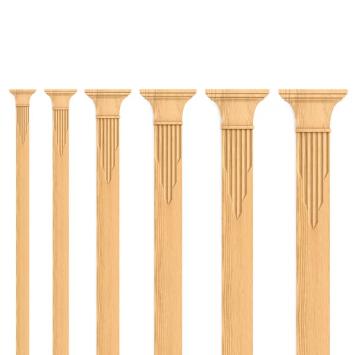 HANDCRAFTED HARDWOOD PILASTER WITH FLUTES