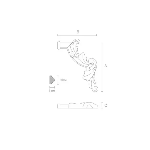 ARTISTIC WALL APPLIQUES FOR KITCHEN CABINETS FROM SOLID WOOD
