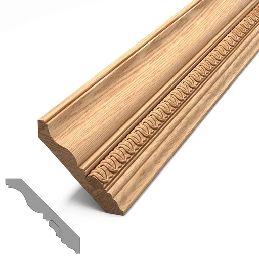 VINTAGE STYLE UNFINISHED HARDWOOD CROWN MOULDING