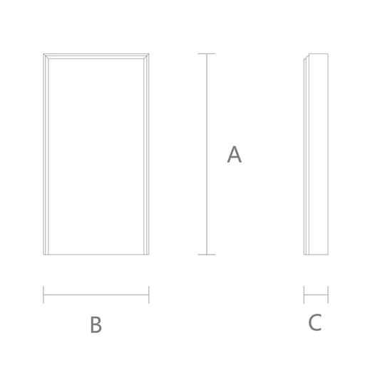 RECTANGULAR WOODEN ROSETTE FOR DECORATIVE PILASTERS