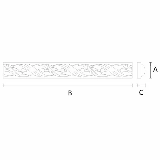 FLORAL FRENCH RIBBON TWIST MOULDING