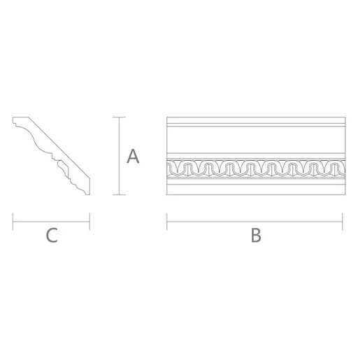 VINTAGE STYLE UNFINISHED HARDWOOD CROWN MOULDING