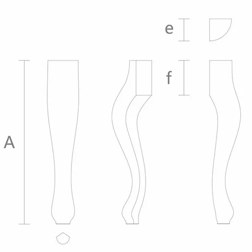 Queen Anne table legs quiet luxury (1 PC)