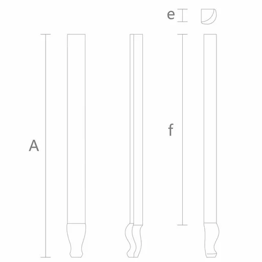 Large unique table legs with curved tip quiet luxury (1 PC)