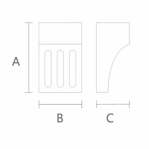 Decorative corbel with flutes Minimalist