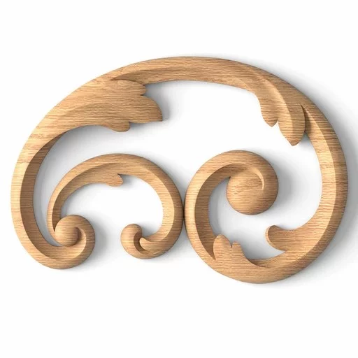 Hardwood ornamental onlays for furniture, Right