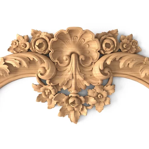 BAROQUE STYLE BEECH ARCHED HANGING FRAME MIRROR