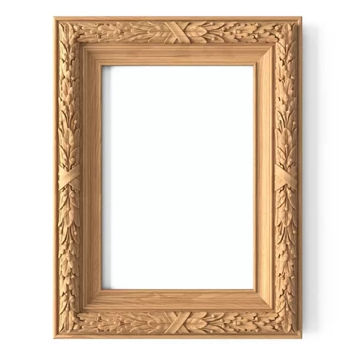 VICTORIAN WALL-MOUNTED CARVED FRAME MIRROR FROM WOOD
