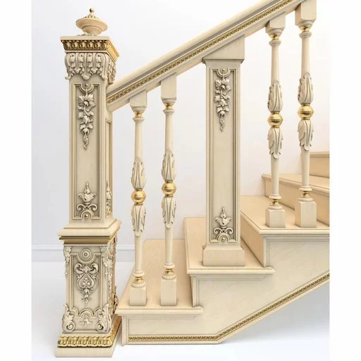 STAIR PARTS - SOLID WOOD ROUND BALUSTER
