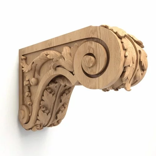 WIDE CORBEL WITH ACANTHUS LEAF BAROQUE