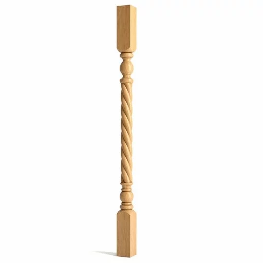SOLID WOOD TWISTED SPINDLE FOR STAIRCASE DECORATION