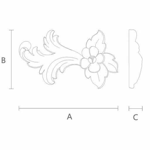 Ornate carved wood onlays for kitchen cabinets