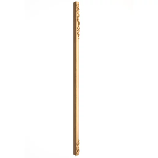 HANDCRAFTED FLORAL CORNER COLUMN FROM WOOD