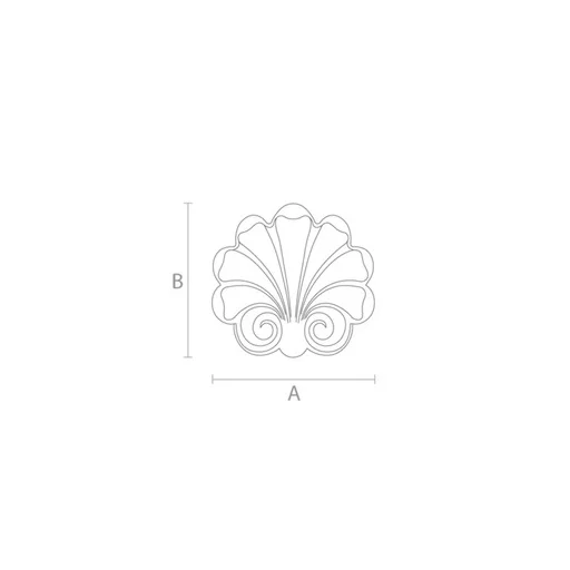 Decorative wooden Shell onlay for interior decoration
