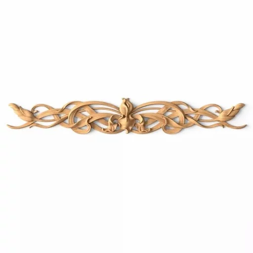 Gothic style appliques for wood with irises