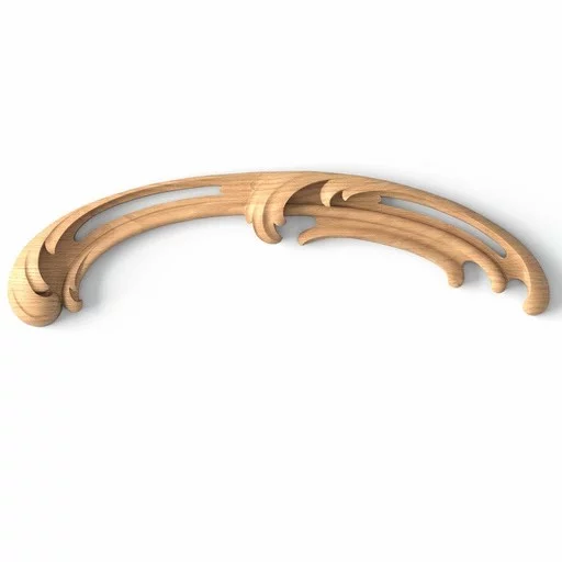 Classic-style oak pierced decorative onlays, Left
