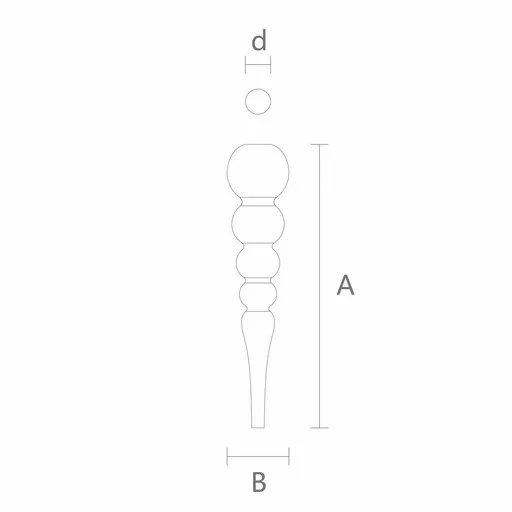 Unique table legs with round elements (1 PC)