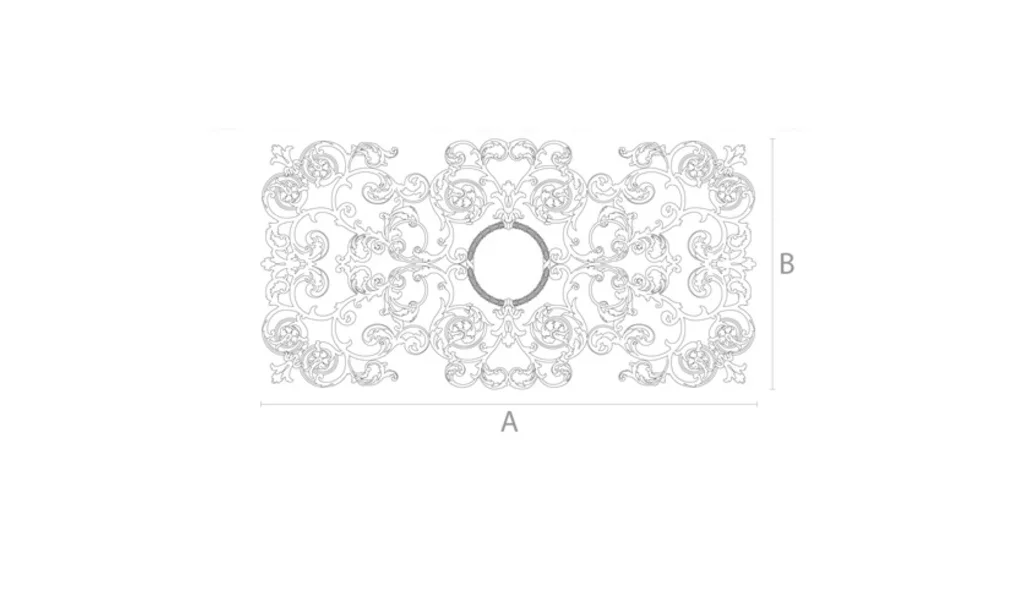 Rectangular Baroque applique with acanthus scrolls from oak