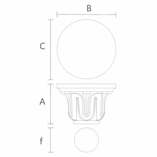 Column tops miniature decorative round Antique style