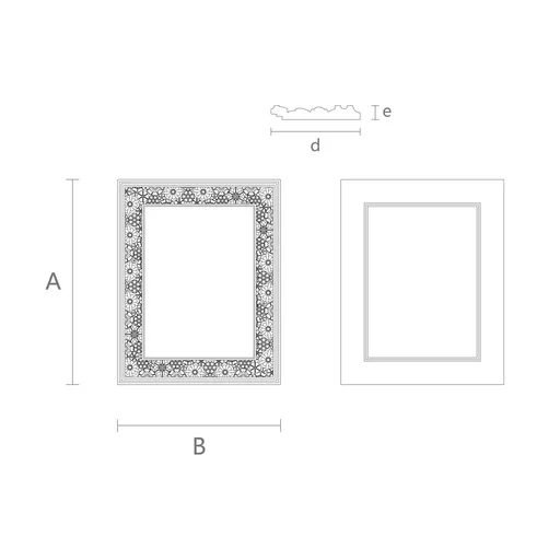 ETHNIC STYLE FLORAL CARVED FRAME FOR INTERIOR FROM OAK