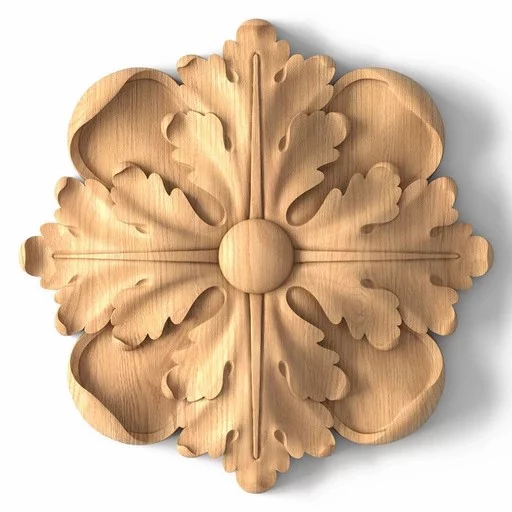 SMALL ROSETTE ORNAMENTAL WITH ACANTHUS LEAF