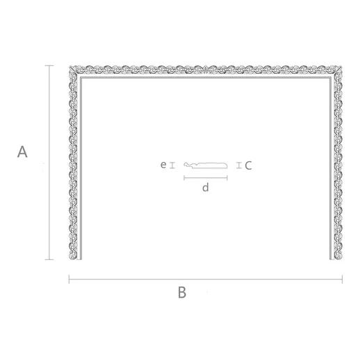 TV ZONE ORNAMENTAL CLASSIC FRAME WITH ACANTHUS FROM OAK