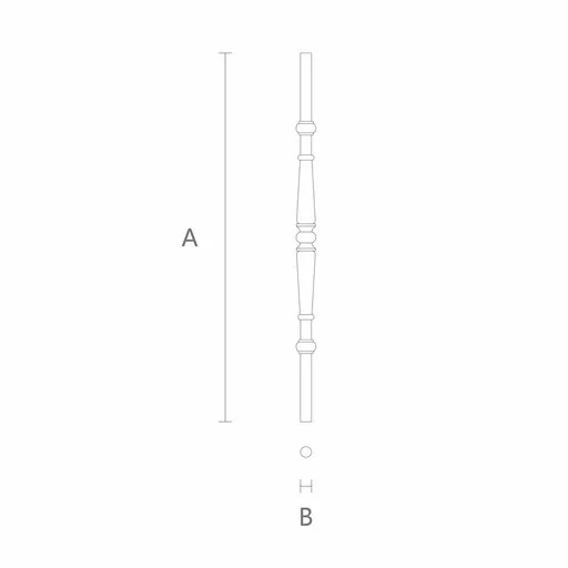 SYMMETRICAL WOOD RAILING SPINDLES CLASSIC