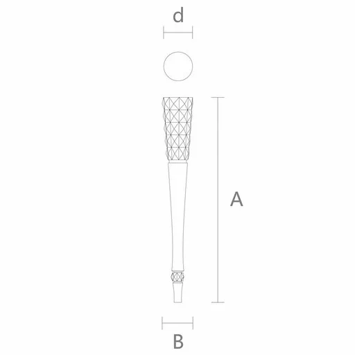 Unique table legs with faceted top (1 PC)