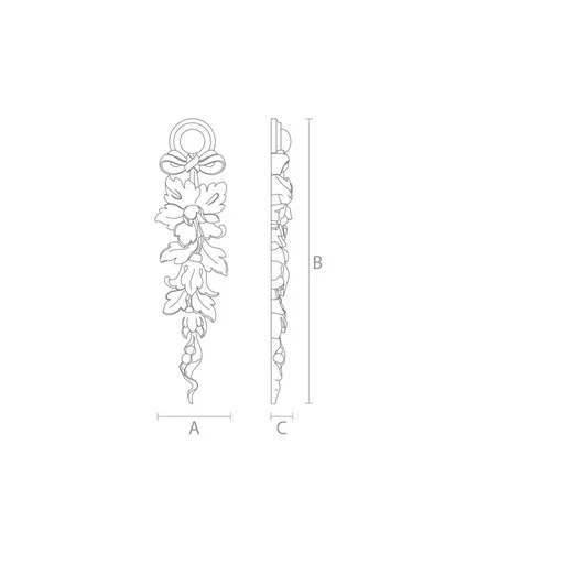 Unfinished furniture appliques for sale from wood