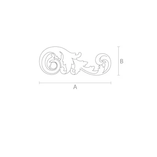 Baroque-style wooden acanthus onlay, Right