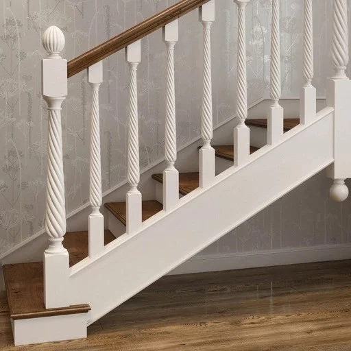 HANDCRAFTED WOODEN TWISTED POST FOR STAIRCASE