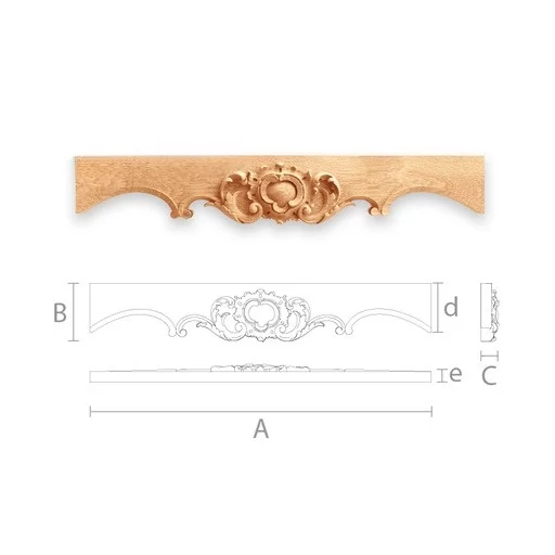 ELONGATED CLASSICAL SOLID WOOD ARCHITRAVE