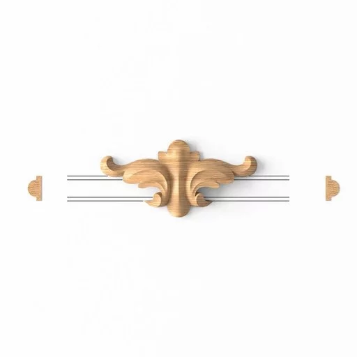 SMALL HARDWOOD ACANTHUS ONLAY FOR MOULDING