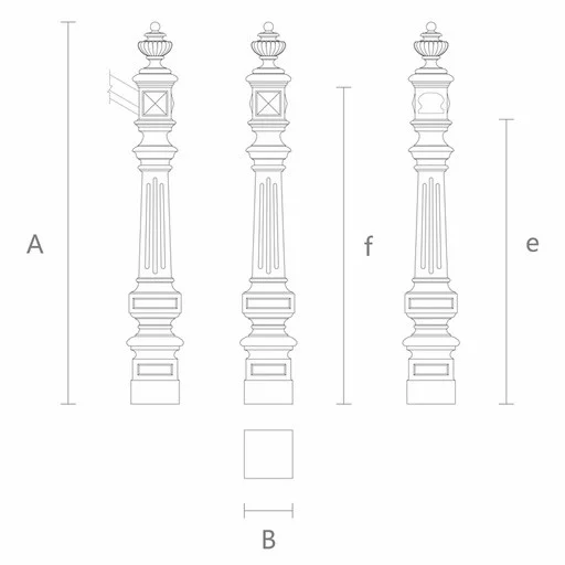 RENAISSANCE STYLE LARGE WOODEN NEWEL POST