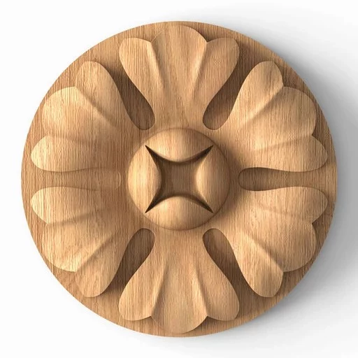 ROUND ROSETTE WITH FLOWER CLASSIC