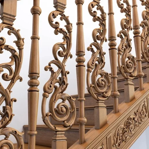 SYMMETRICAL WOOD RAILING SPINDLES CLASSIC