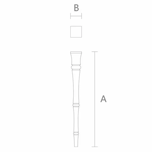 Unique table legs segmented classic style (1 PC)