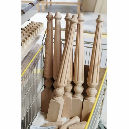 Square top fluted table legs tapered (1 PC)