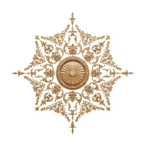 WOOD CEILING MEDALLIONS ORNATE FLORAL ELEMENTS BAROQUE STYLE