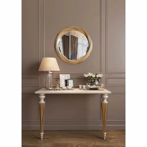 Classic style hardwood reeded dining table support (1 pc.)