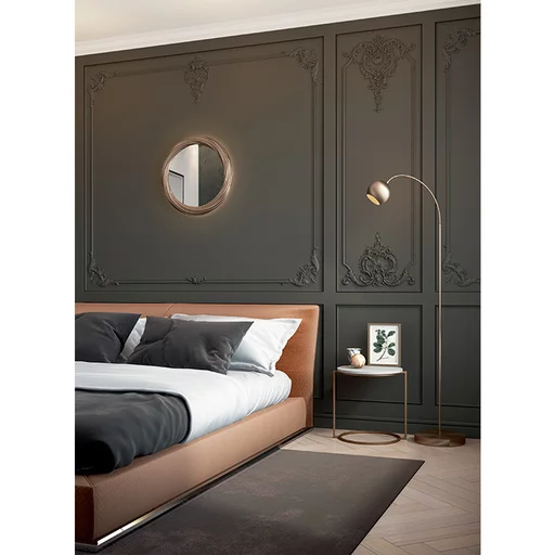 LARGE WOOD WALL DECOR - FRENCH WALL PANELS WITH FLORAL APPLIQUES