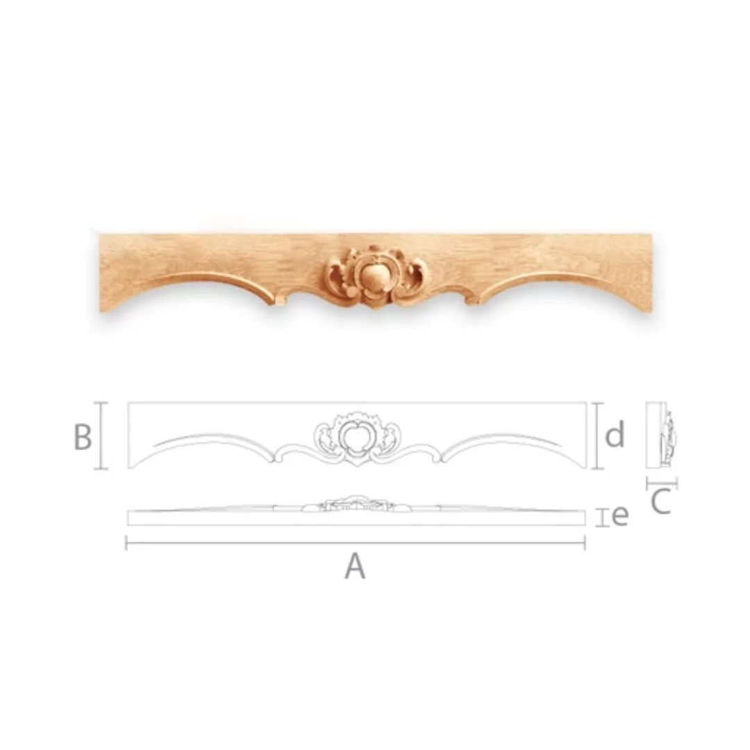 VINTAGE STYLE WOODEN CARVED FURNITURE ARCHITRAVE