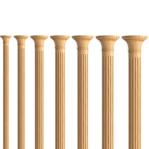 HALF-ROUND HARDWOOD PILASTER FOR INTERIOR